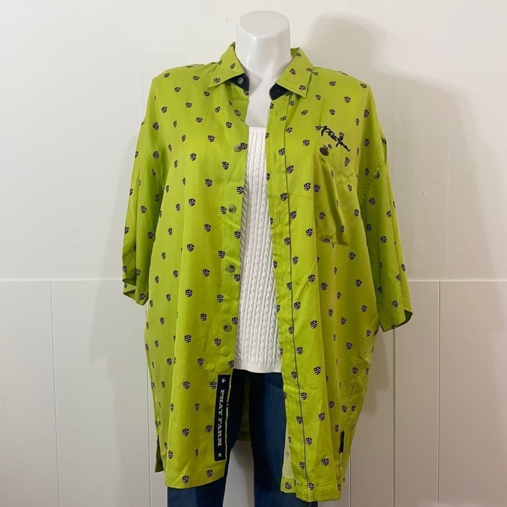 Phat Farm Logo Printed Button Down Top